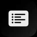 Recents MenuBar App icon: a list of rows